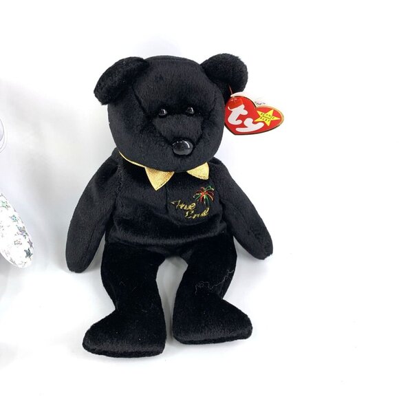 Beanie Babies The Beginning The End Bears 1999 2000 Y2K Lot of 2 - Picture 3 of 3